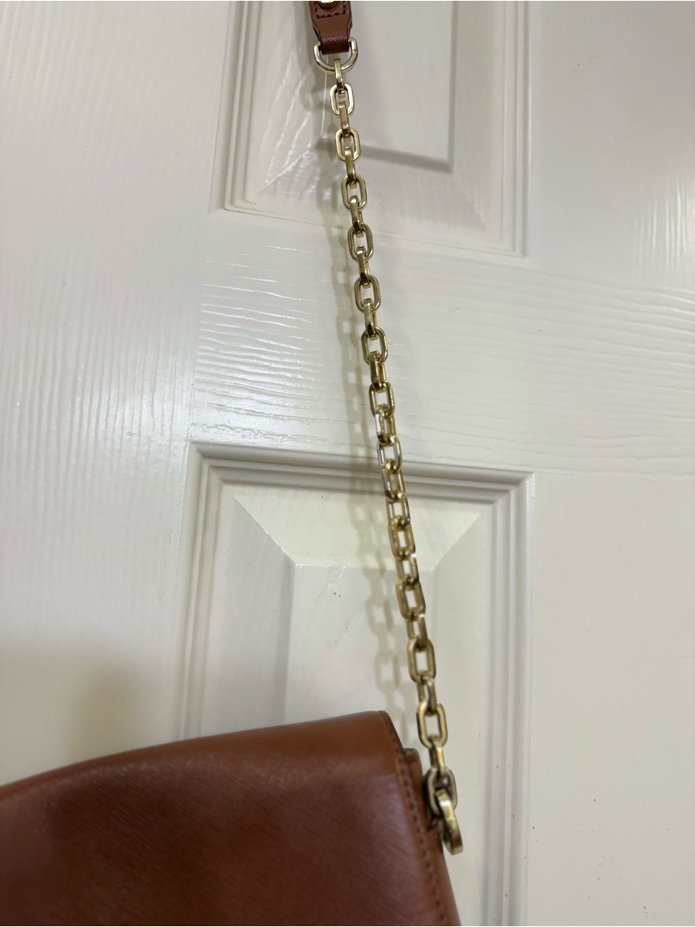 Tory Burch Brown Leather Chain-strap Crossbody Bag - Picture 4 of 8